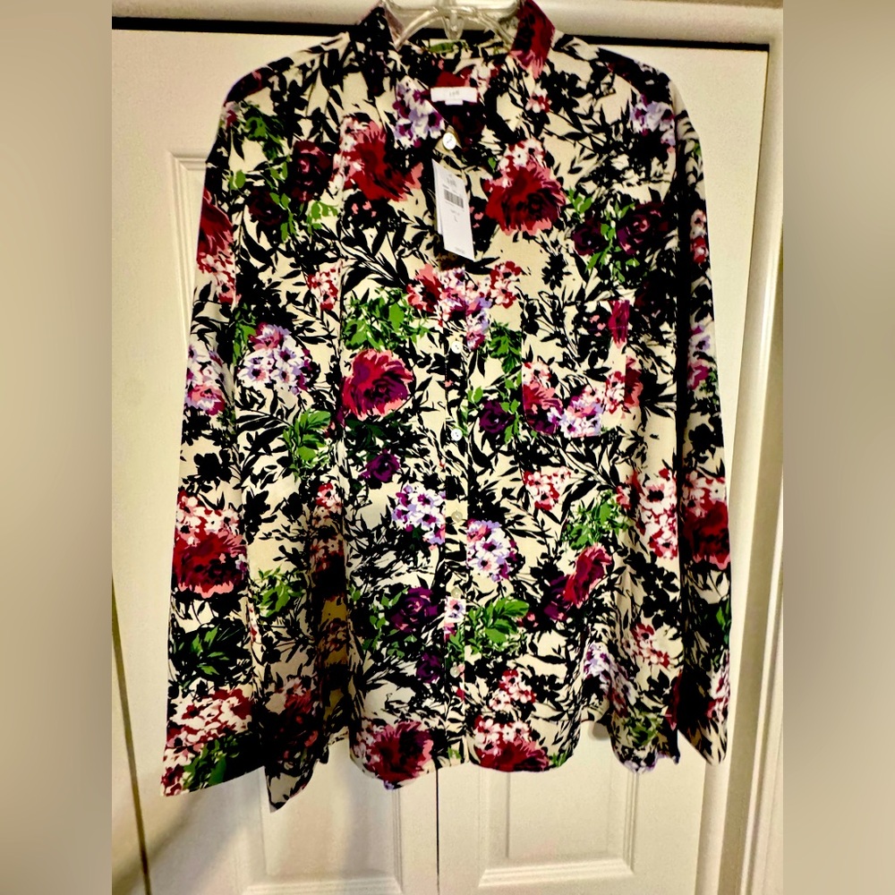 J. Jill button up relaxed blouse